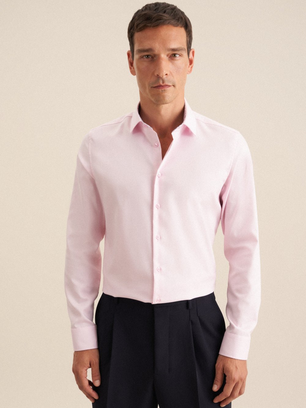 Seidensticker Business Hemd Herren Slim Fit Baumwolle rosa, 44