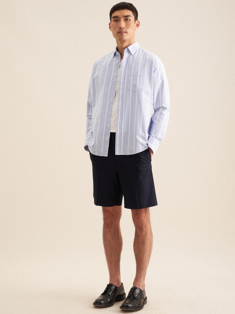 Seidensticker Shorts Herren Baumwolle blau, 54