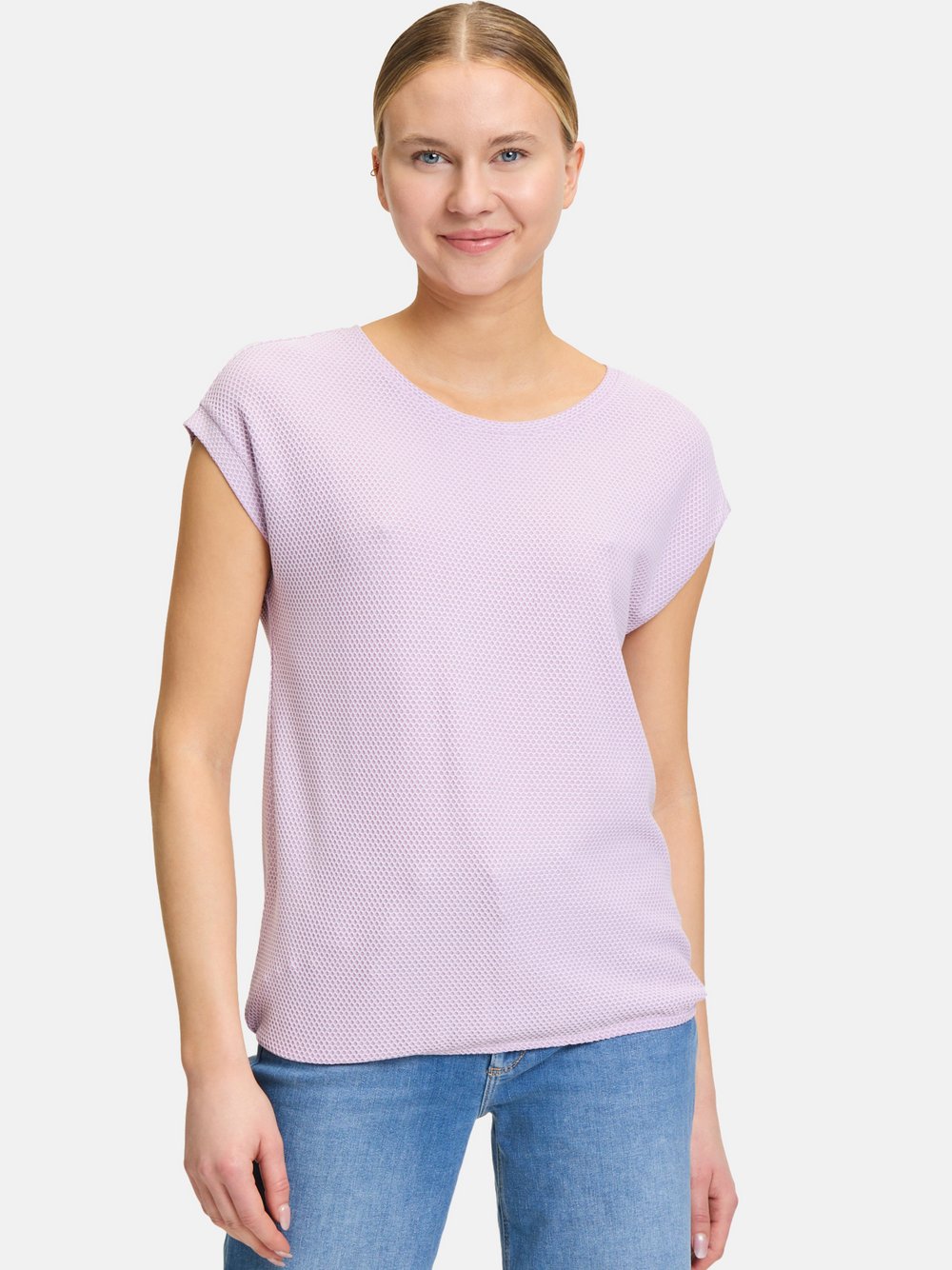 Betty & Co Casual-Shirt Damen Viskose lila gemustert, L