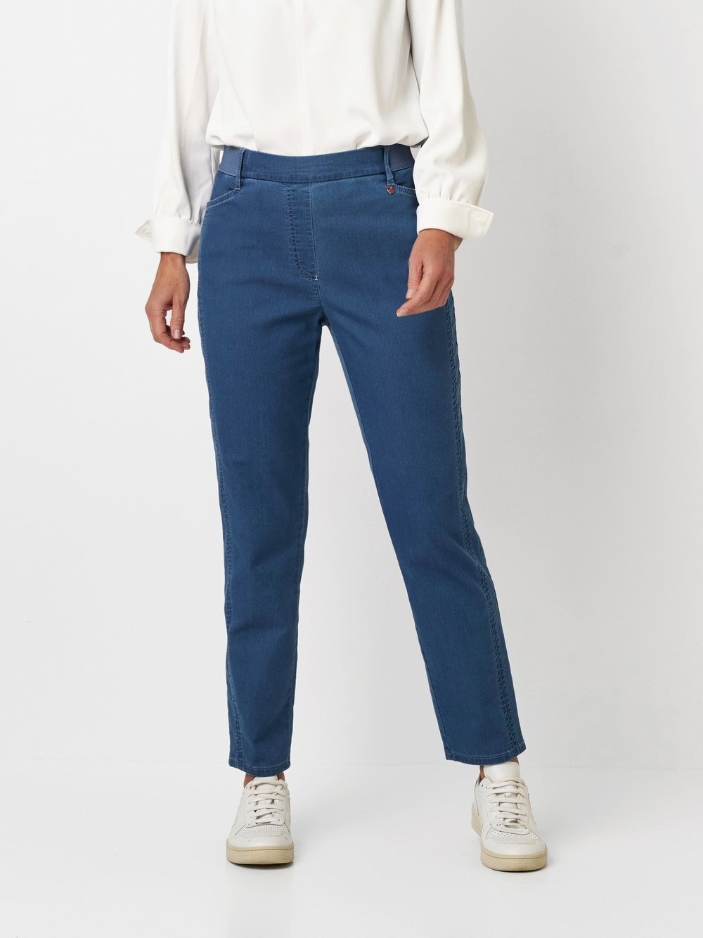 Relaxed Hose Damen Baumwolle blau, 40