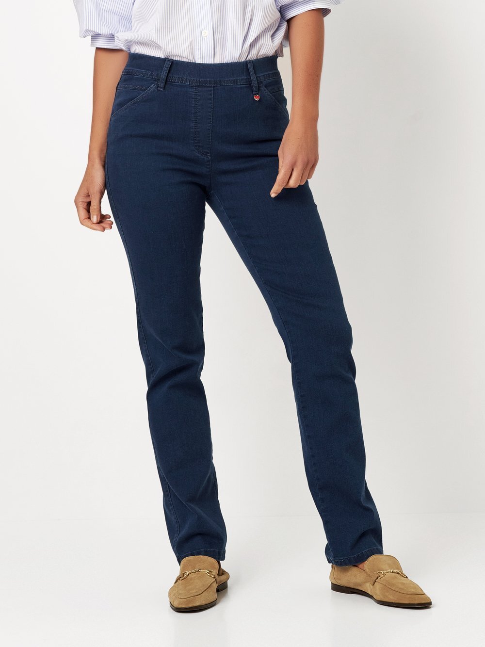 Relaxed Hose Damen Baumwolle blau, 21