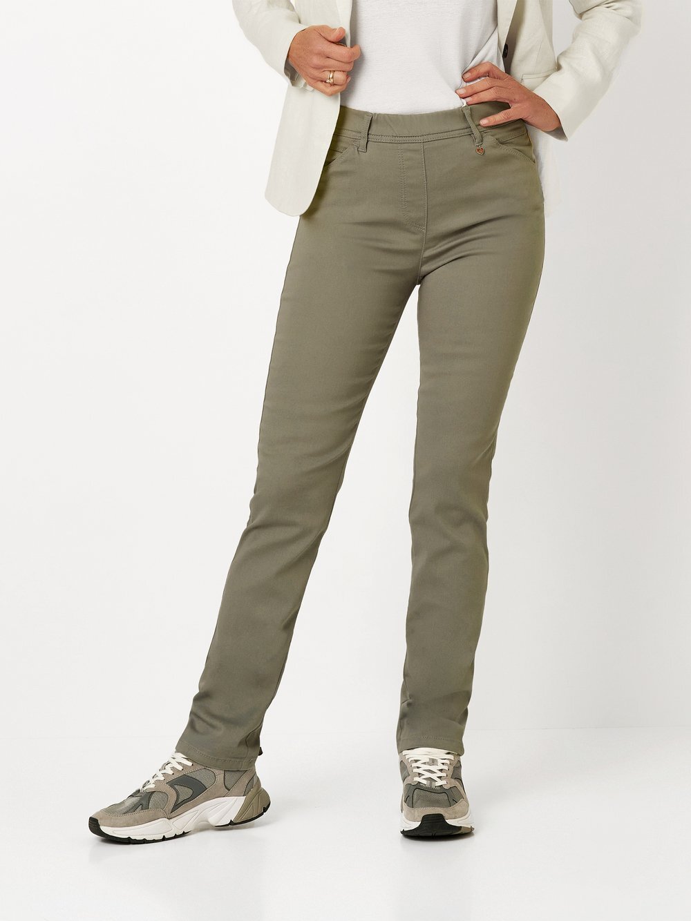 Relaxed Hose Damen Baumwolle grün, 44