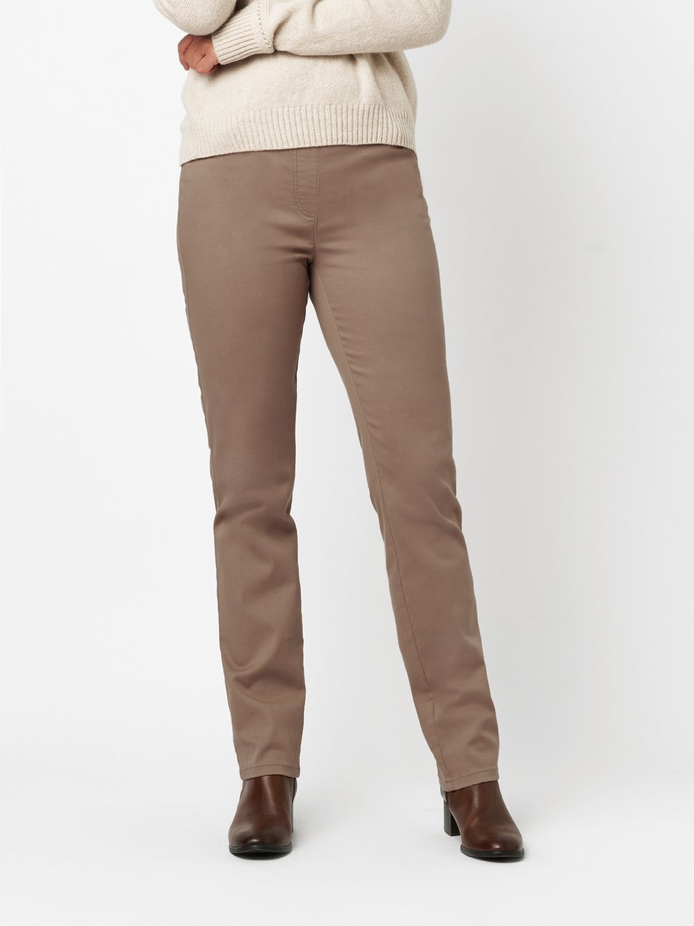 Relaxed Hose Damen Baumwolle grau, 52