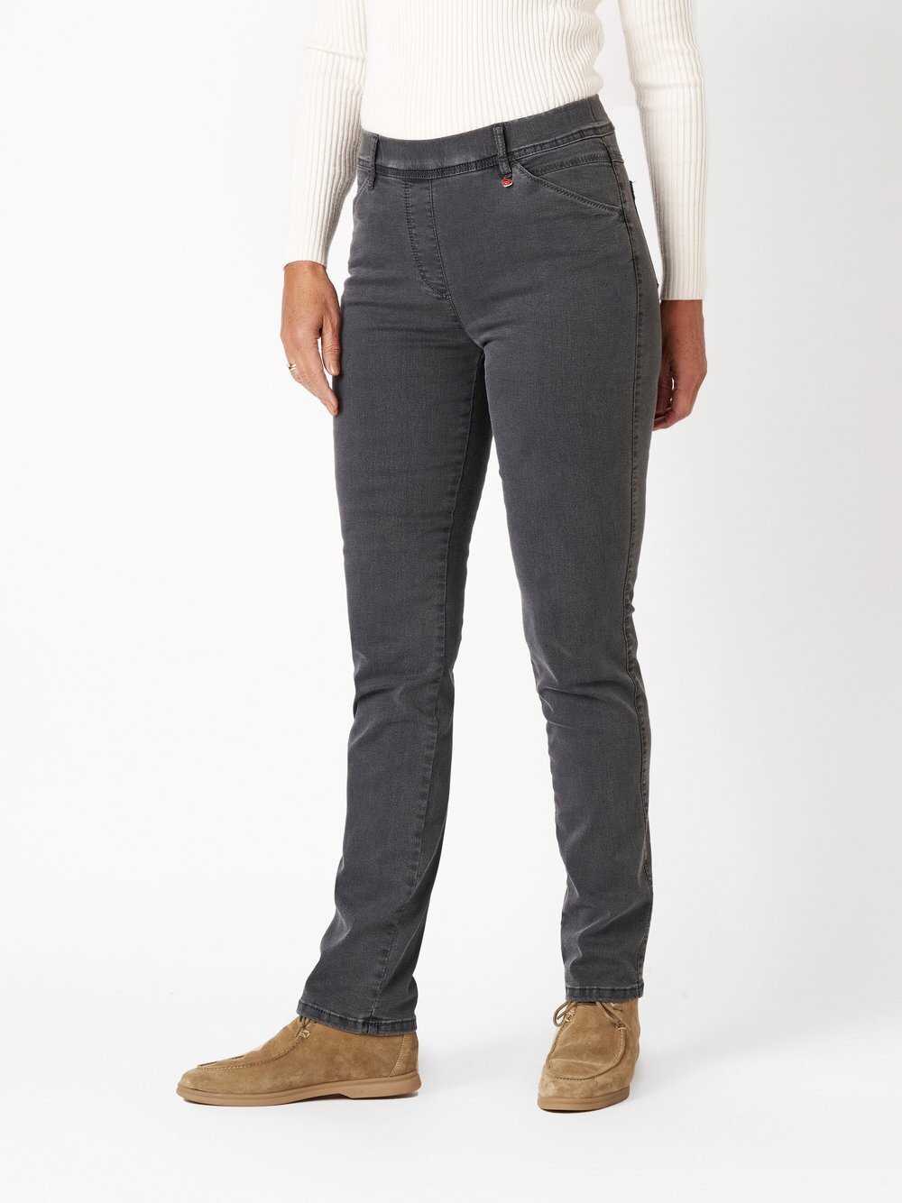 Relaxed Hose Damen Baumwolle grau, 19