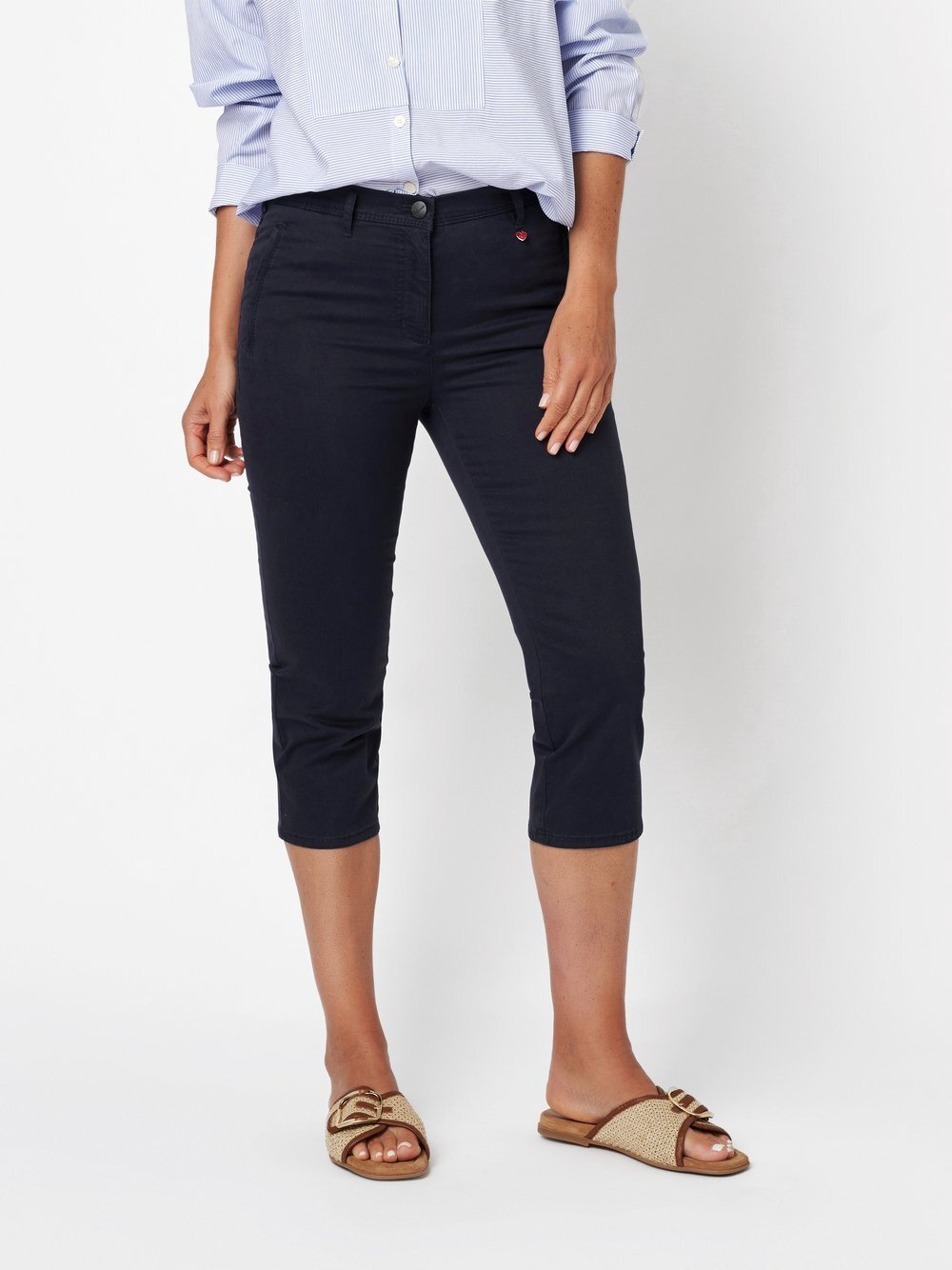 Relaxed Hose Damen Baumwolle blau, 42