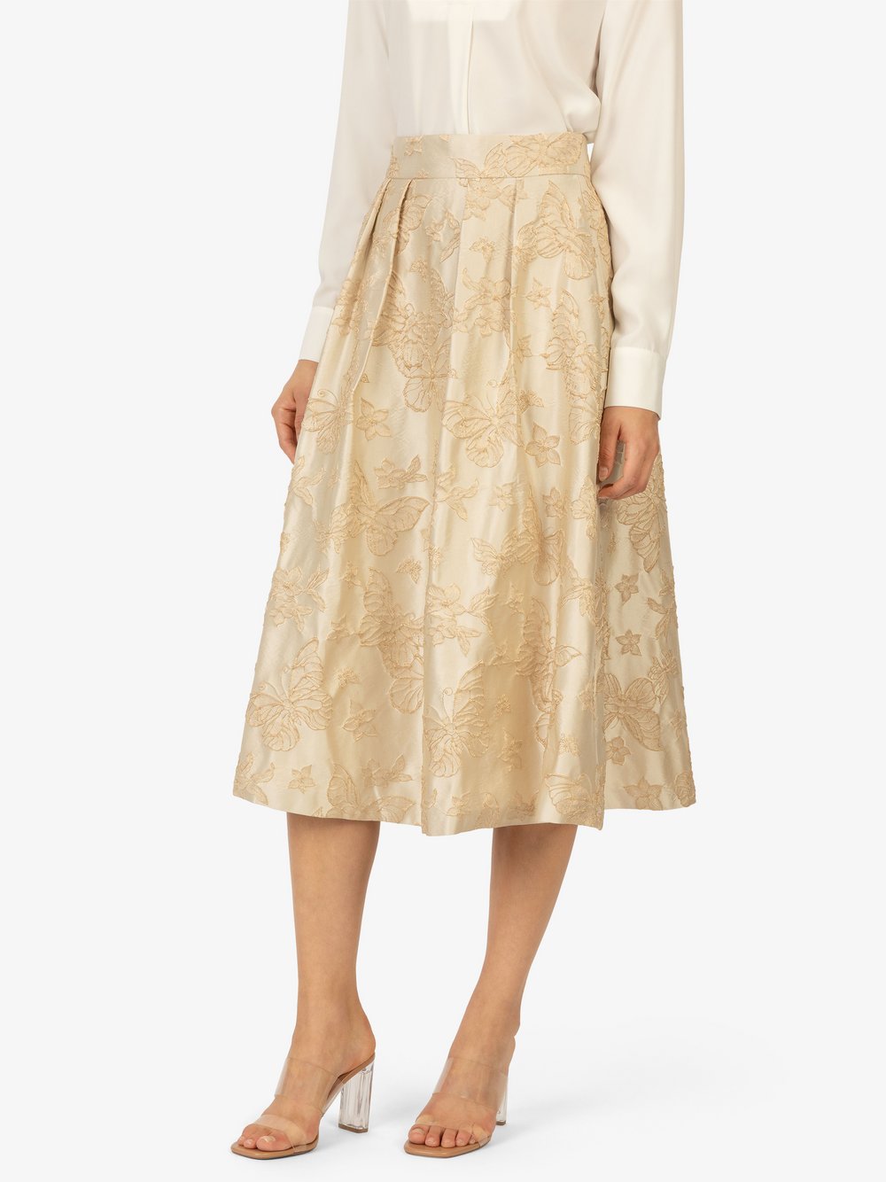 Thumbnail - Kraimod Abendrock Damen gold gemustert, 40
