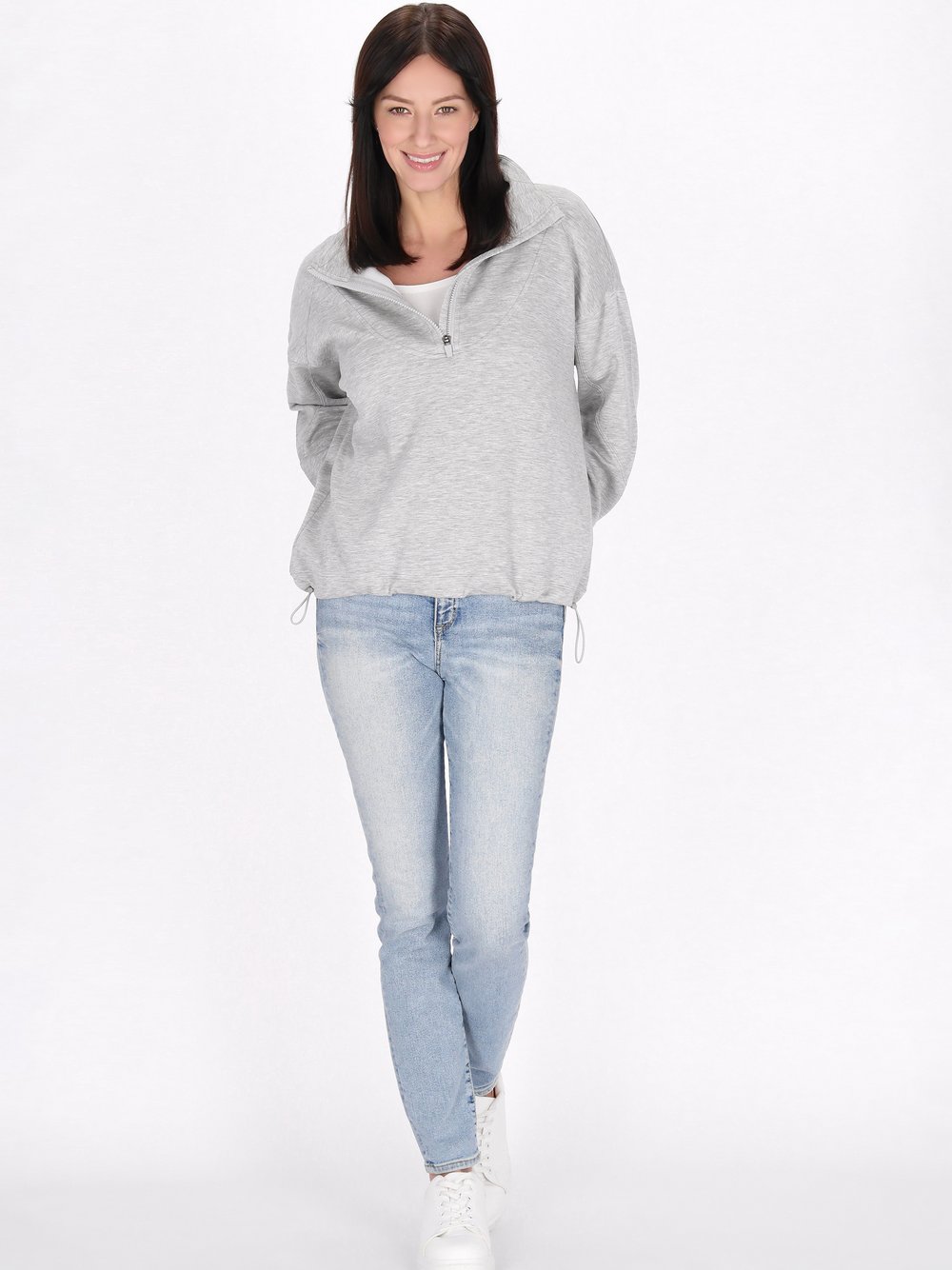 Usha Sweatshirt Damen Viskose grau, S