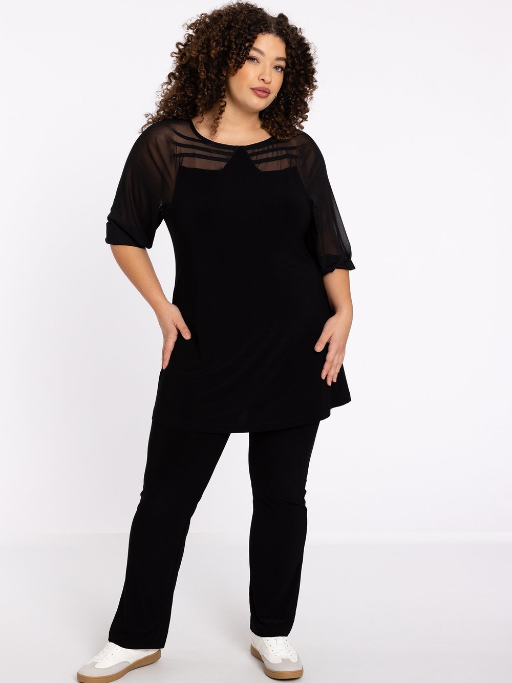YOEK Tunika Damen schwarz, 54-56