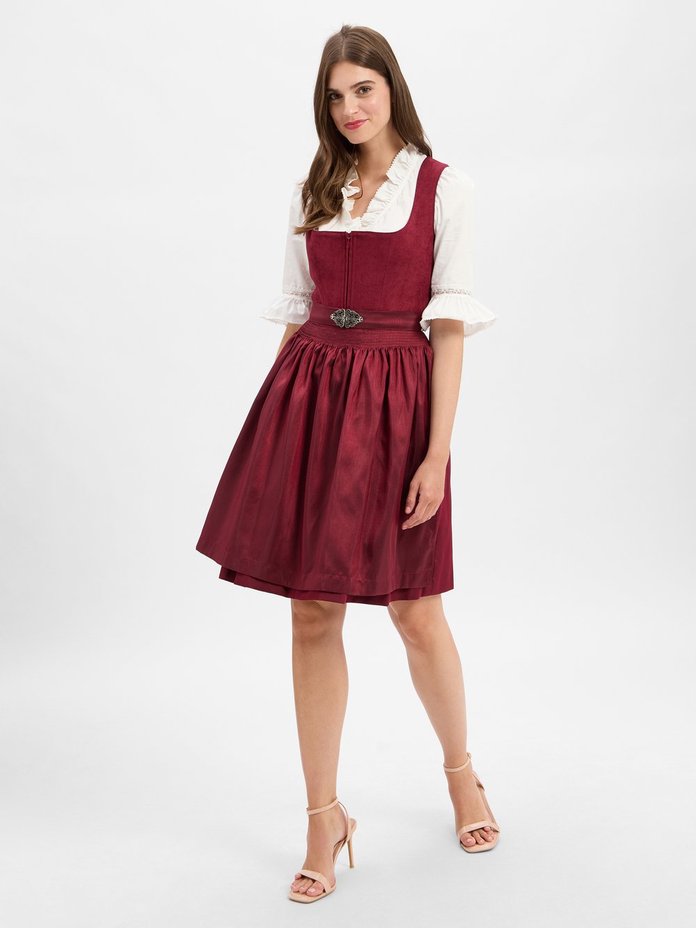 Krüger Dirndl Dirndl Damen Cord rot, 44