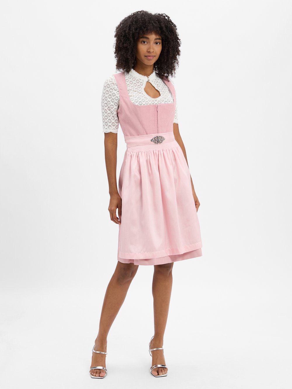 Krüger Dirndl Dirndl Damen Cord rosa, 44