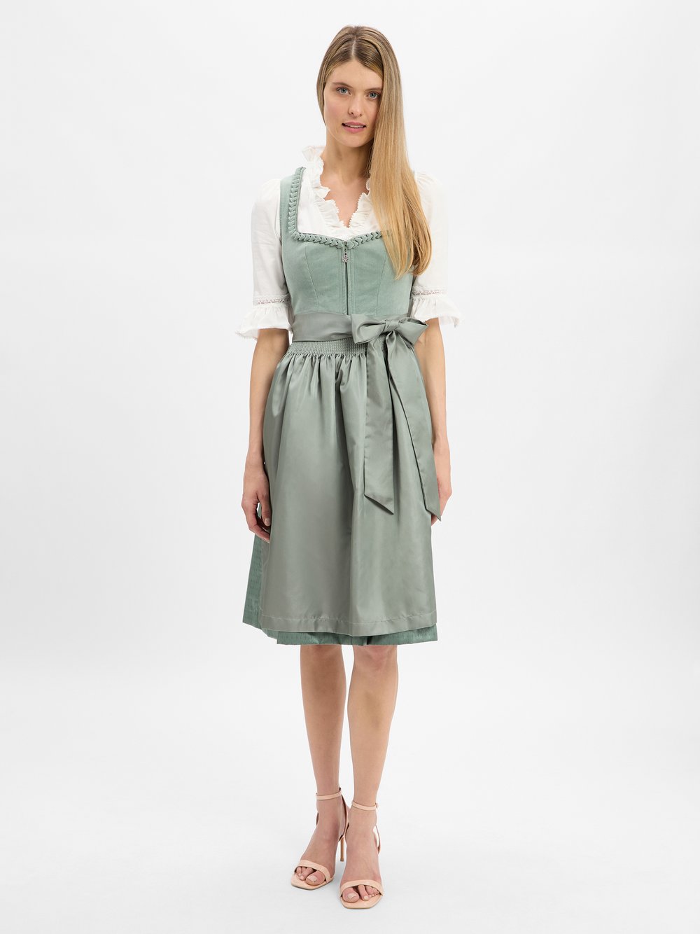 Krüger Dirndl Dirdnl Damen Baumwolle grün, 42