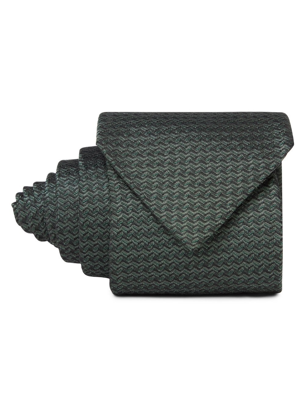 Finshley & Harding Seidenkrawatte Herren grün gemustert, ONE SIZE