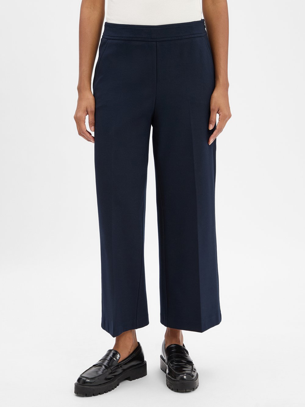 More & More Stoffhose Damen Viskose blau, 44