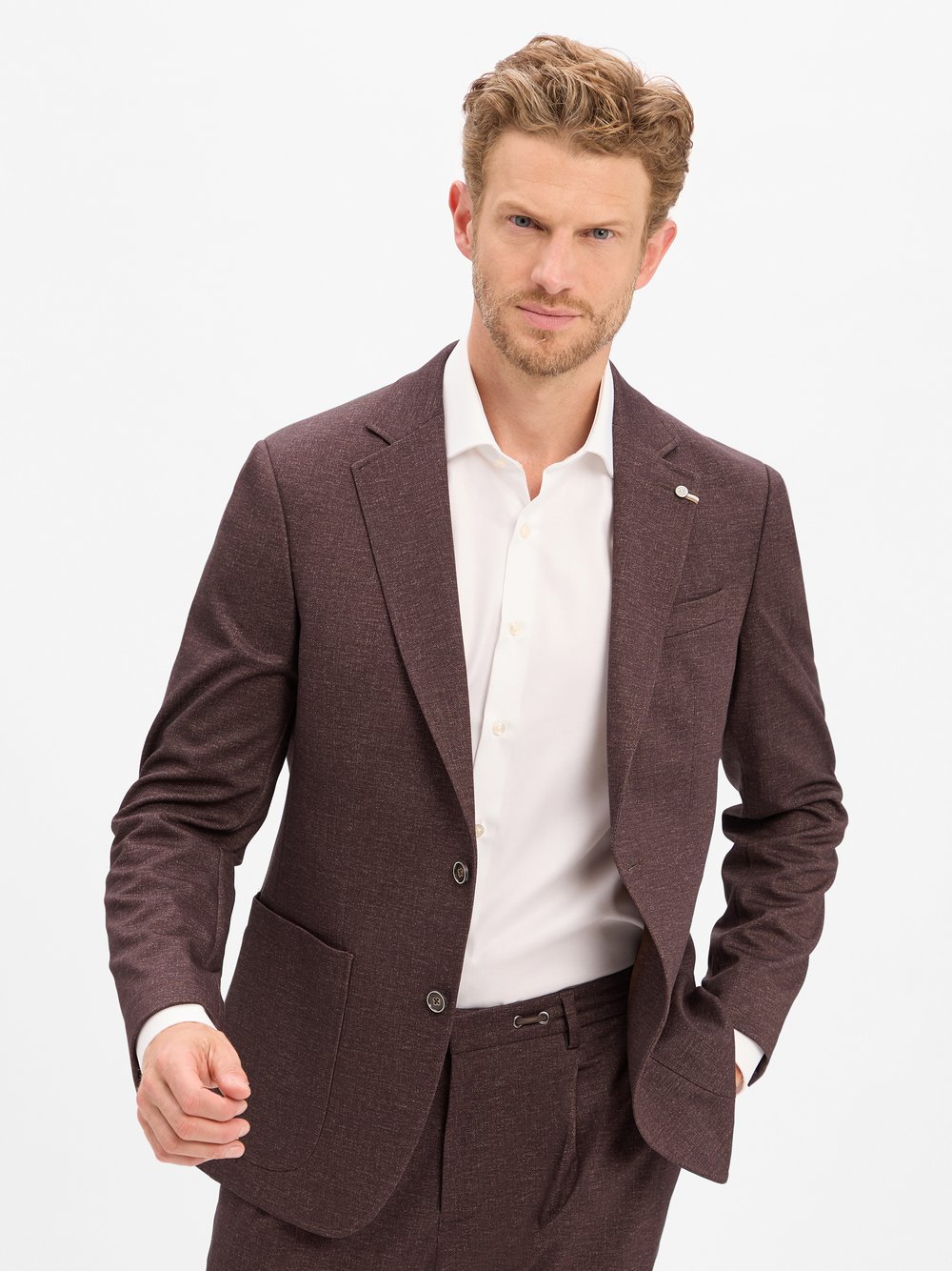 Benvenuto Baukasten-Sakko Herren Regular Fit braun meliert, 102