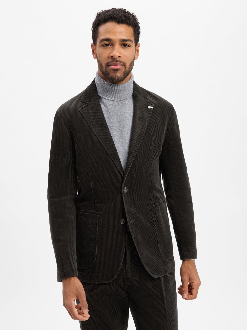 Benvenuto Baukasten-Cord-Sakko Herren Regular Fit grau, 106