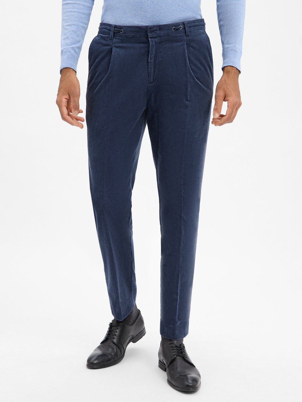 Benvenuto Baukasten-Cordhose Herren Regular Fit blau, 102