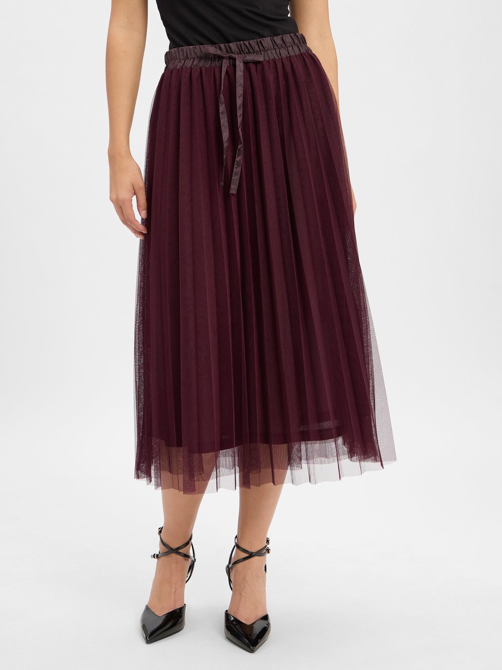 More & More Midirock Damen Mesh lila, 34