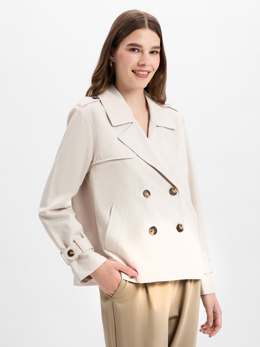 Thumbnail - zero Trenchjacke Damen beige, 42
