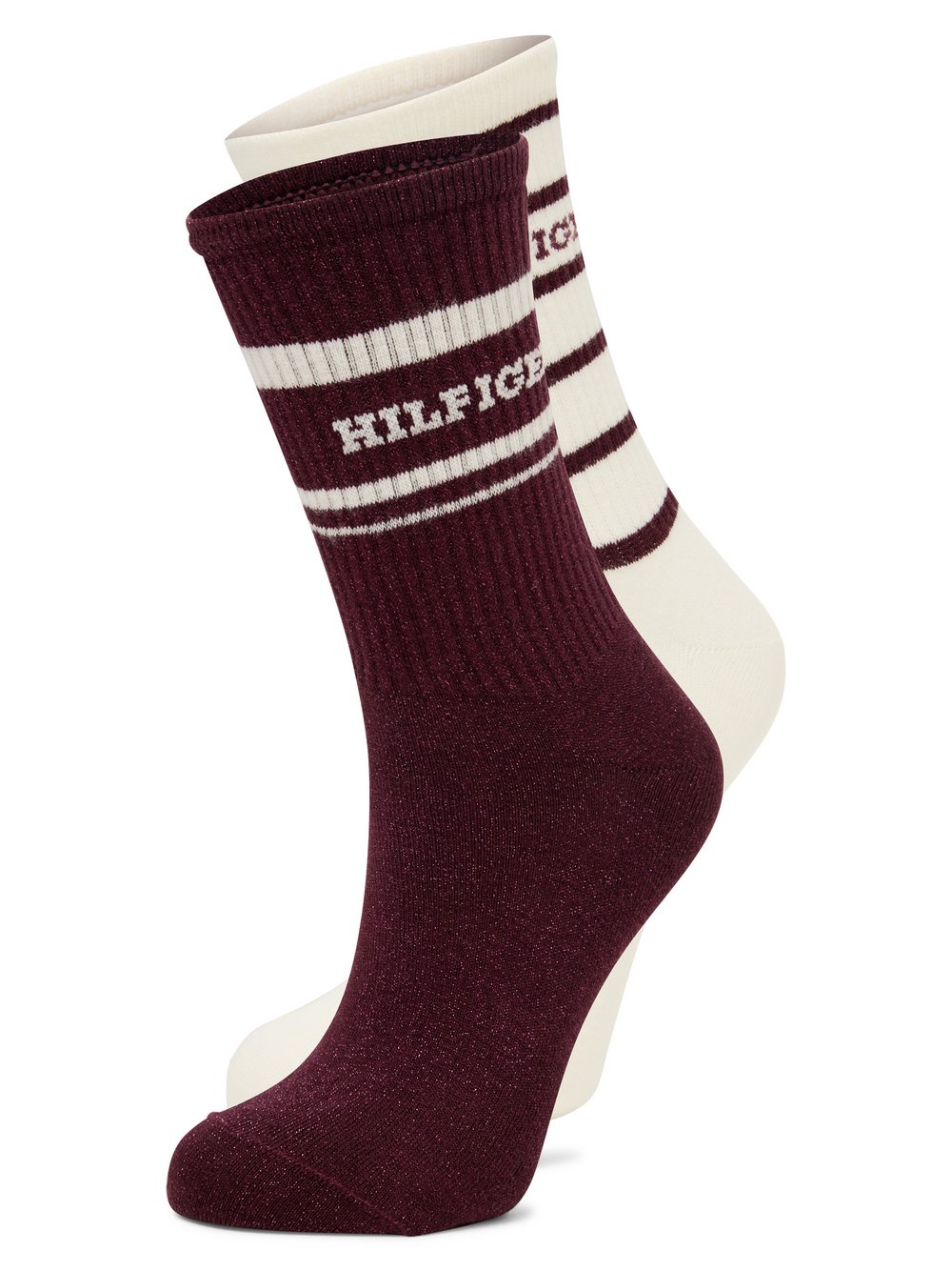 Tommy Hilfiger Socken im 2er-Pack Damen Feinstrick mehrfarbig, 35-38