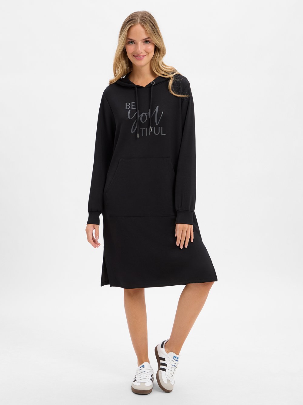soyaconcept® Jerseykleid Damen Modal schwarz bedruckt, XL