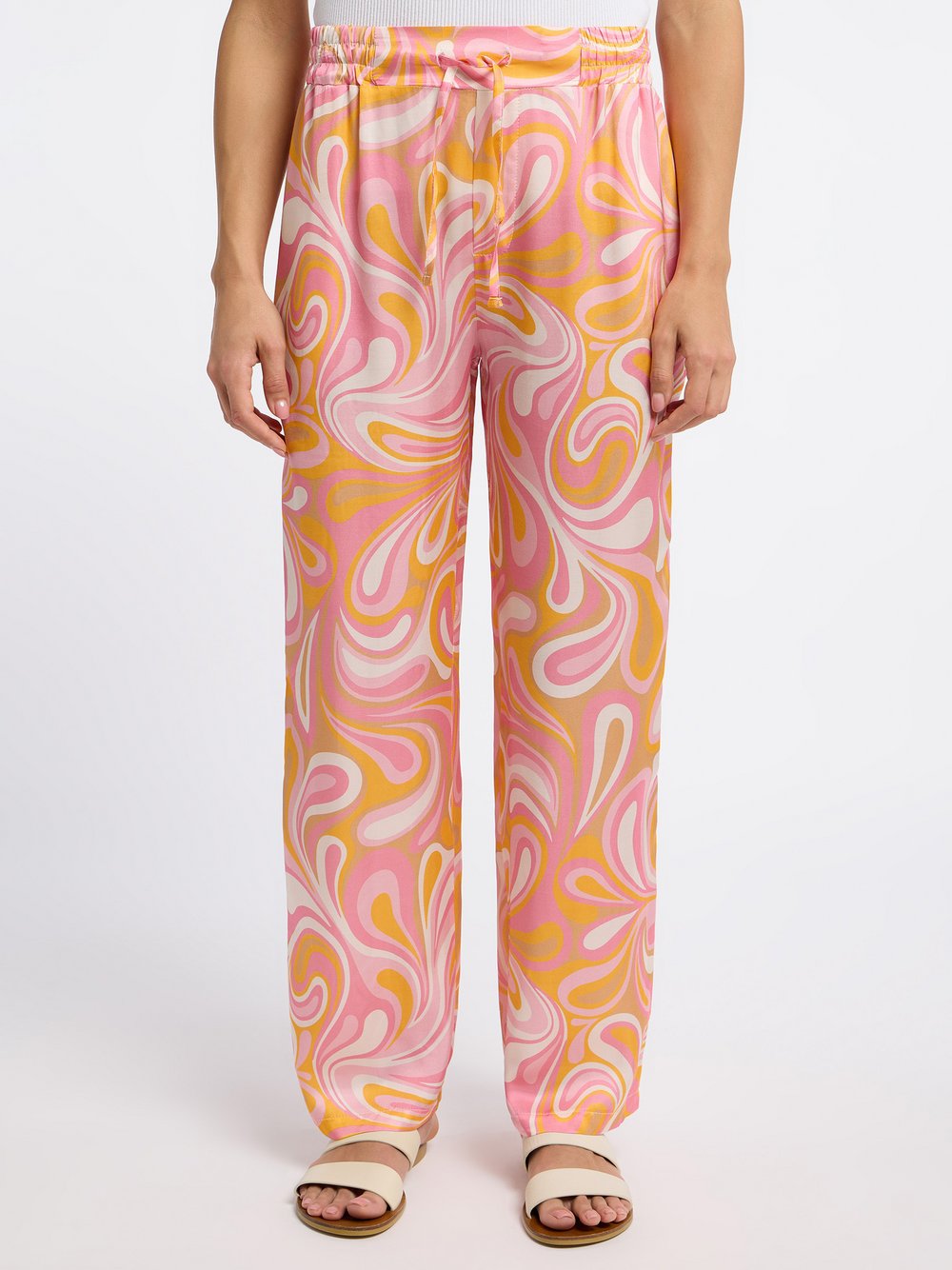 Frieda & Freddies Hose Damen Viskose orange gemustert, 40