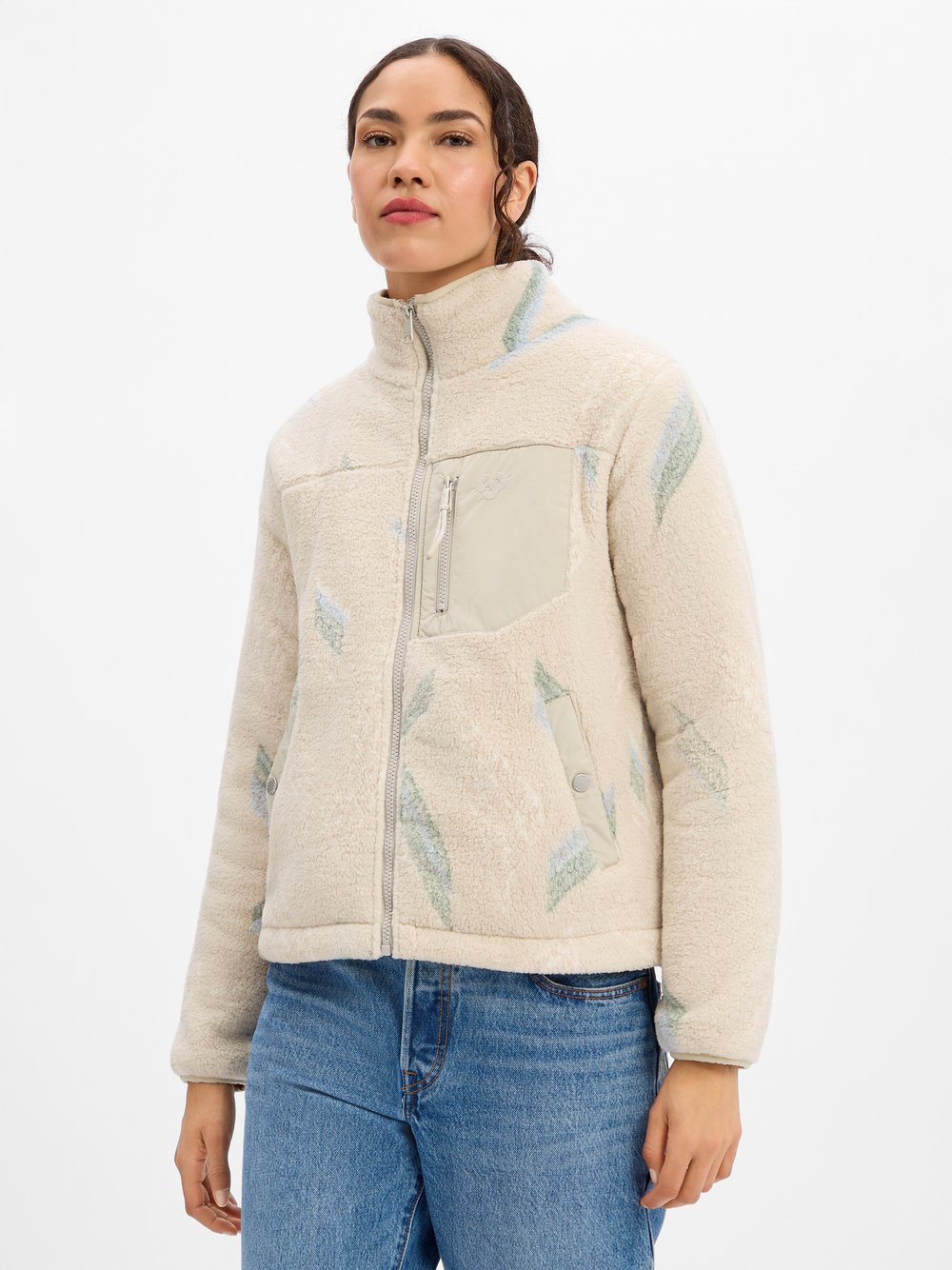 Ragwear Fleecejacke Damen mehrfarbig gemustert, S