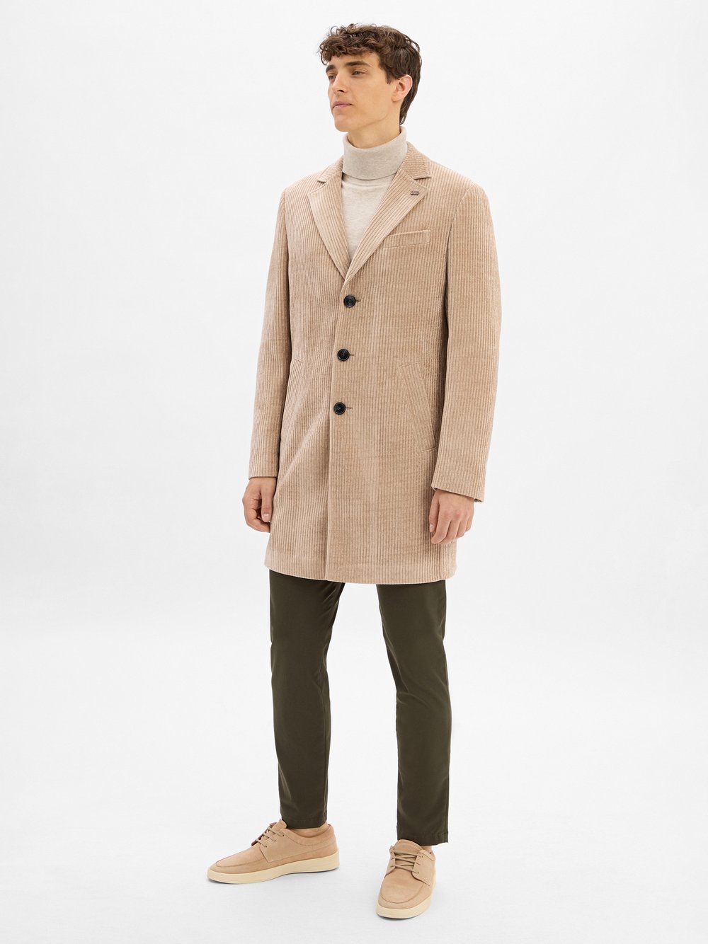 Finshley & Harding London Cordmantel Herren braun, 48