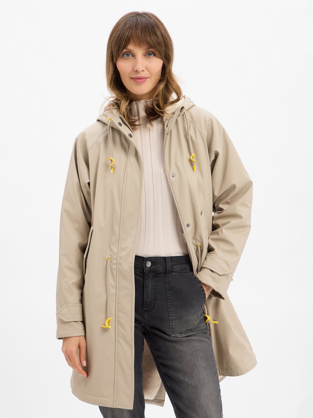 Derbe Regenmantel Damen beige, 44