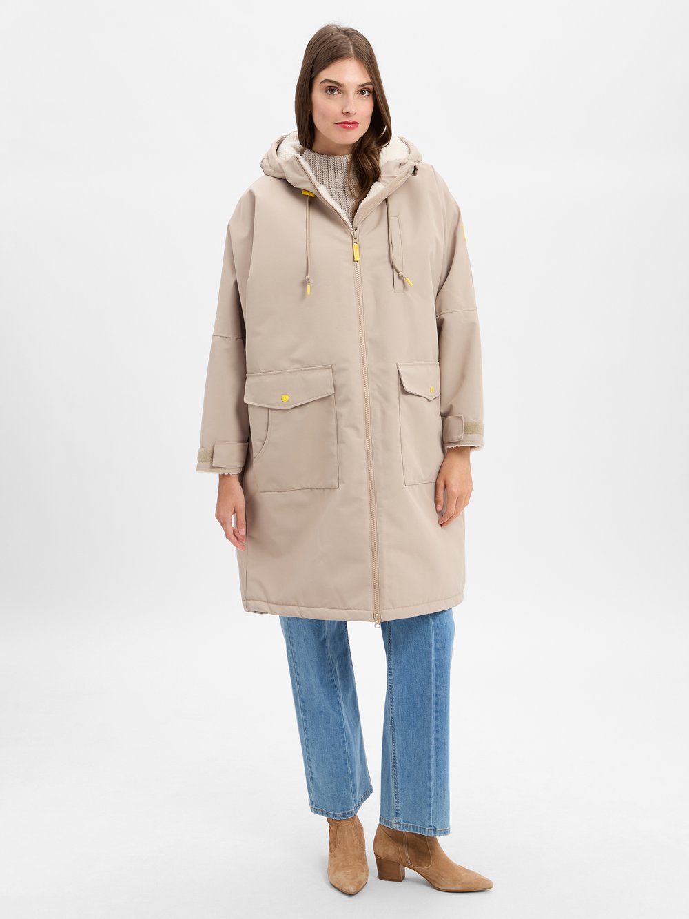 Derbe Funktionsmantel Damen beige, L