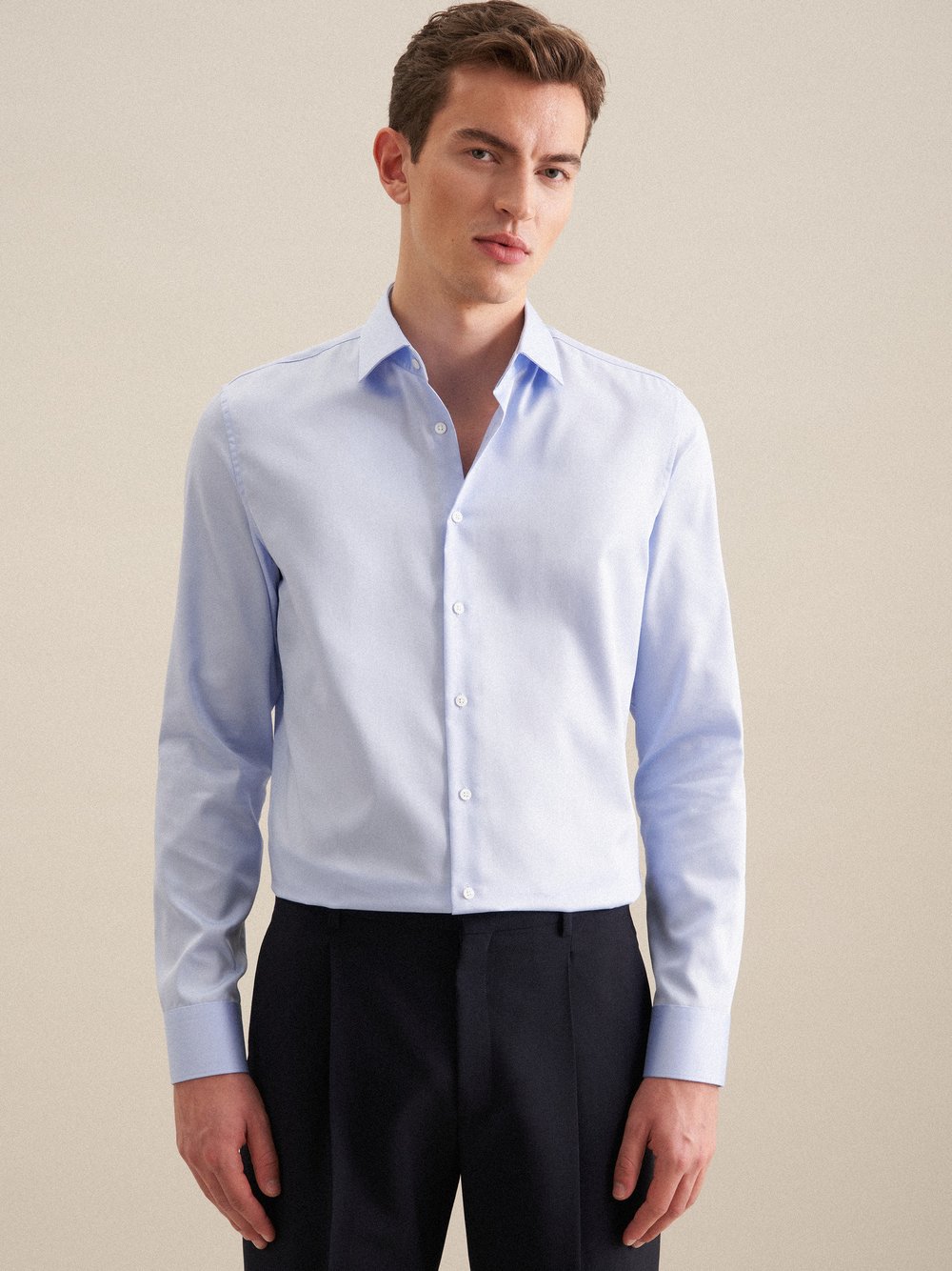 Seidensticker Business Hemd Herren Super Slim Fit Baumwolle blau, 39