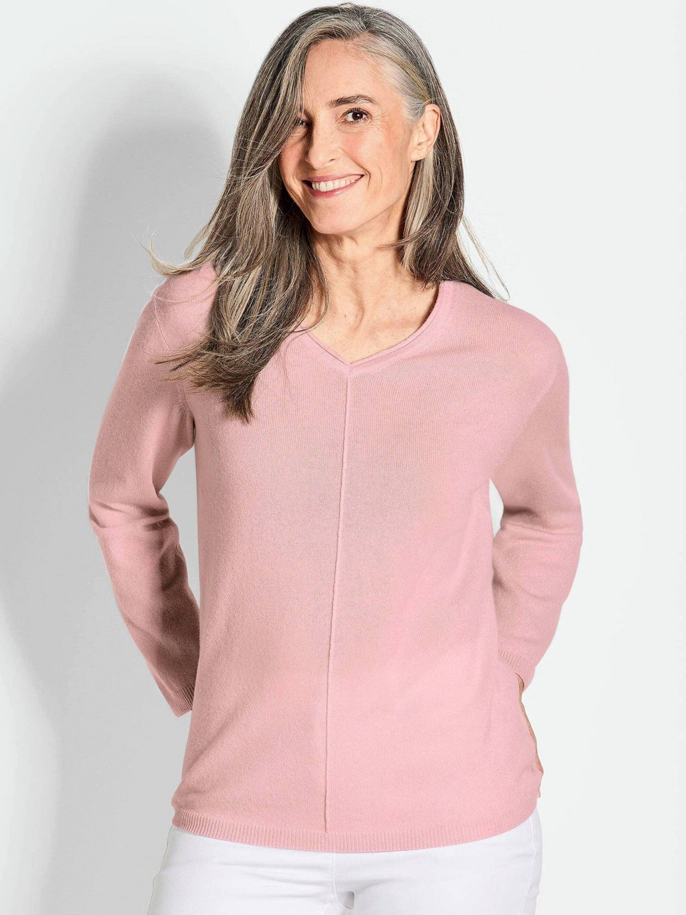 Thumbnail - Goldner Strickpullover Damen Cashmere rosa, 40