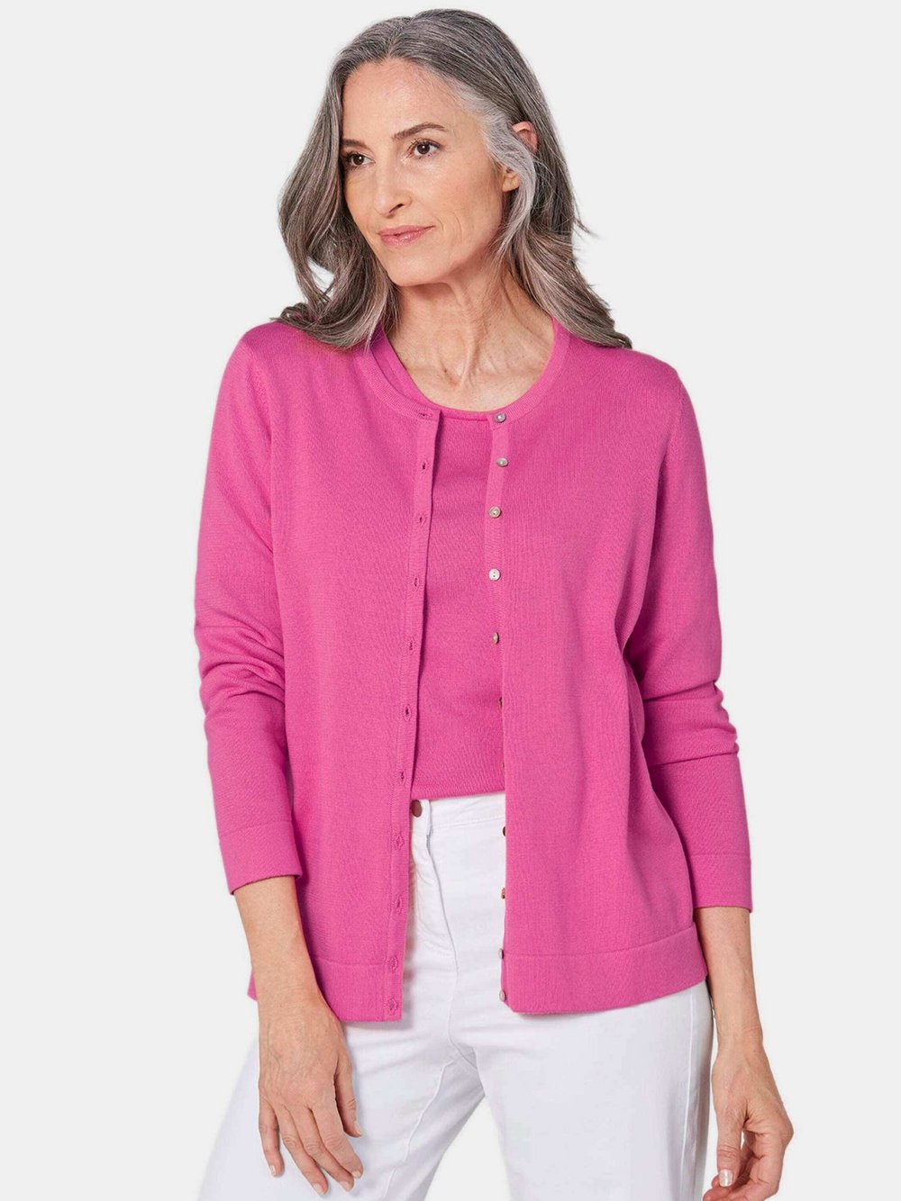Goldner Strickset Damen Baumwolle pink, 38