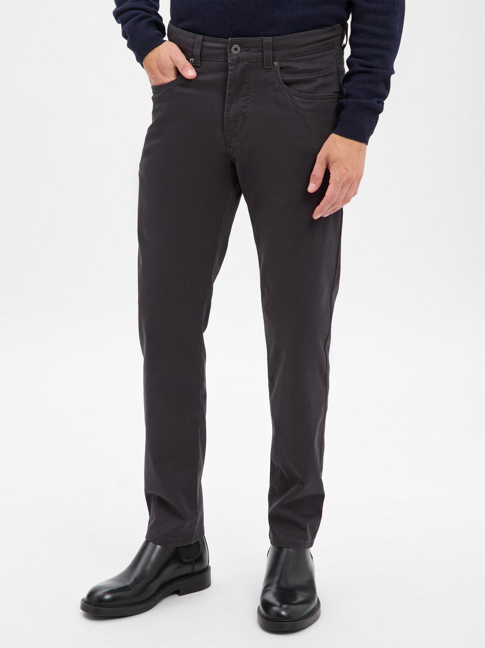 Andrew James 5-Pocket-Hose Herren Baumwolle grau, 36-34