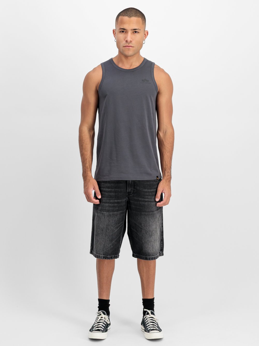Alpha Industries Tanktop Herren Baumwolle grau, XXXL
