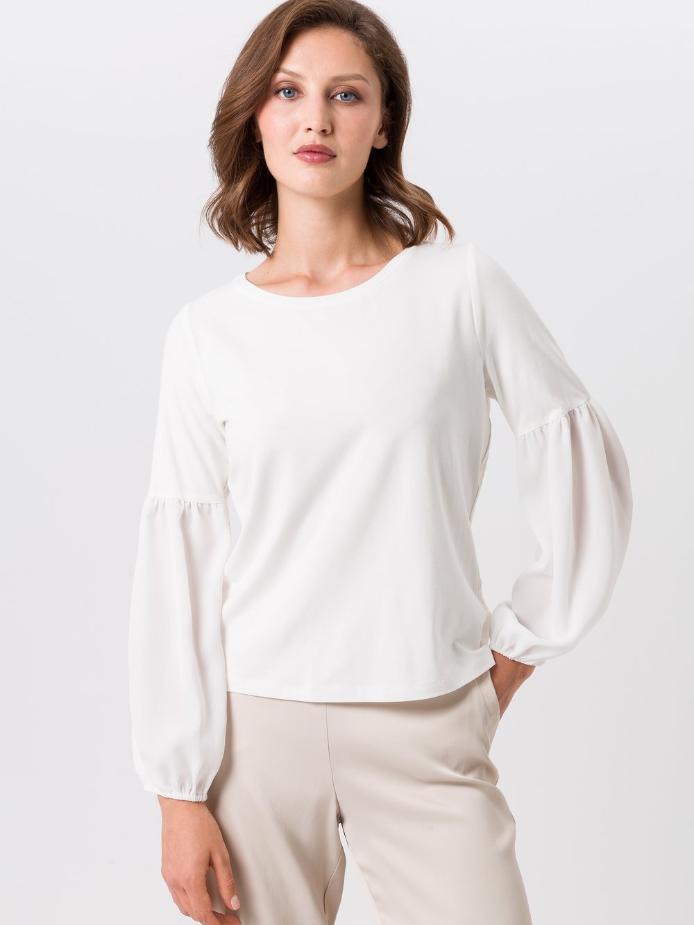 TUZZI Langarmshirt Damen Viskose weiß, 36
