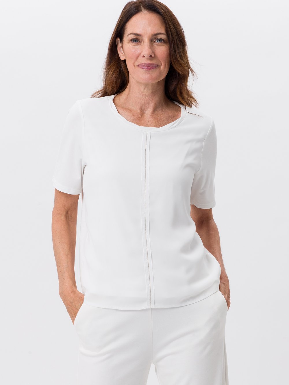 Frank Walder Blusenshirt Damen Viskose weiß, 44