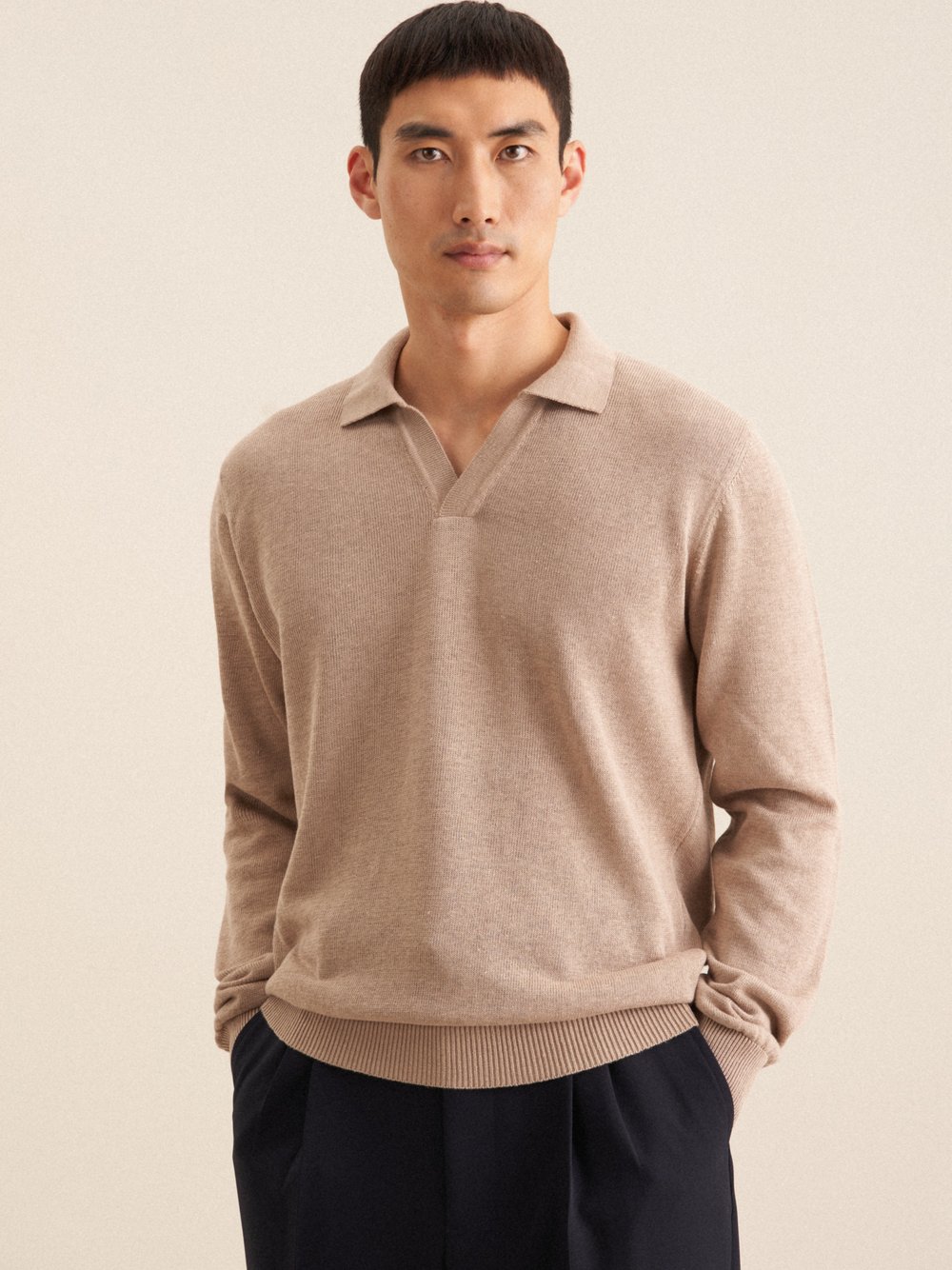 Thumbnail - Seidensticker Pullover Herren Baumwolle beige, L