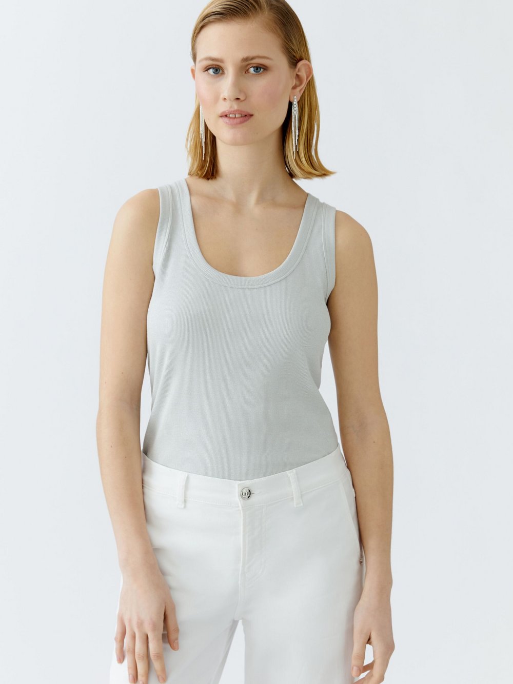 Thumbnail - Oui Top Damen Viskose grau, 36