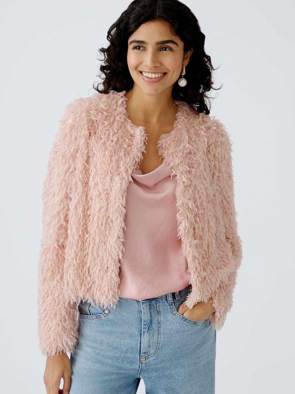 Oui Jacke Damen rosa, 38