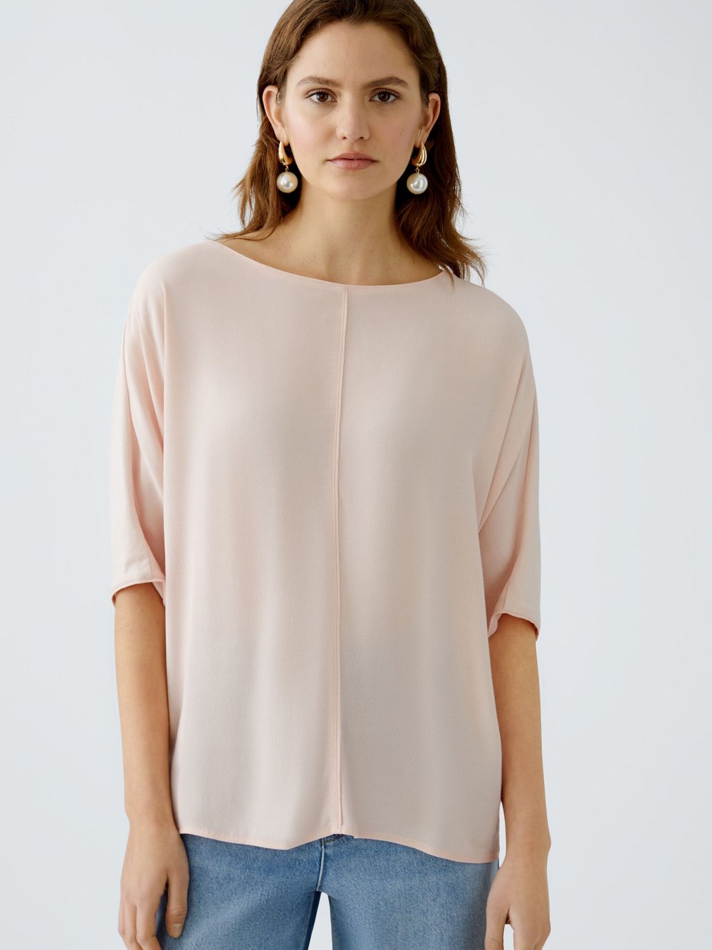 Oui Blusenshirt Damen Viskose rosa, 36