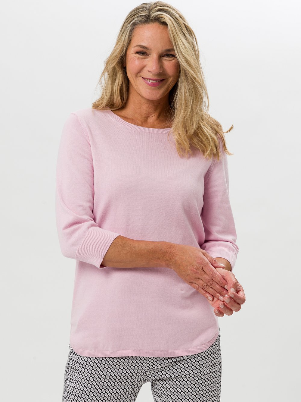 Frank Walder Pullover Damen Baumwolle rosa, 52