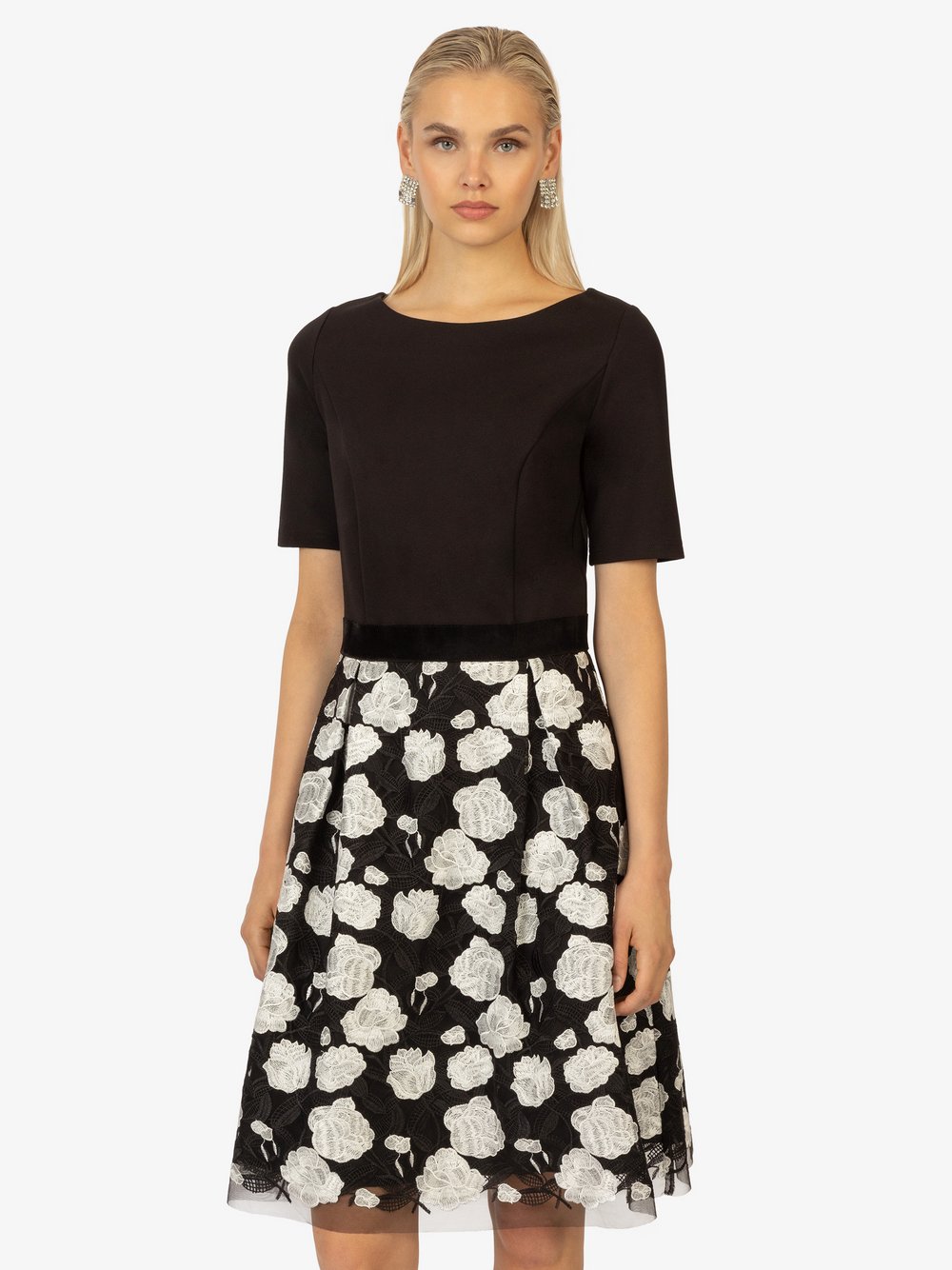 Kraimod Cocktailkleid Damen Viskose mehrfarbig gemustert, 44