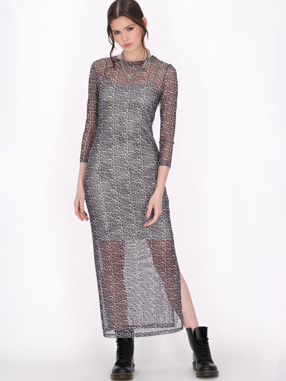 Thumbnail - MyMo Kleid Damen schwarz bedruckt, M