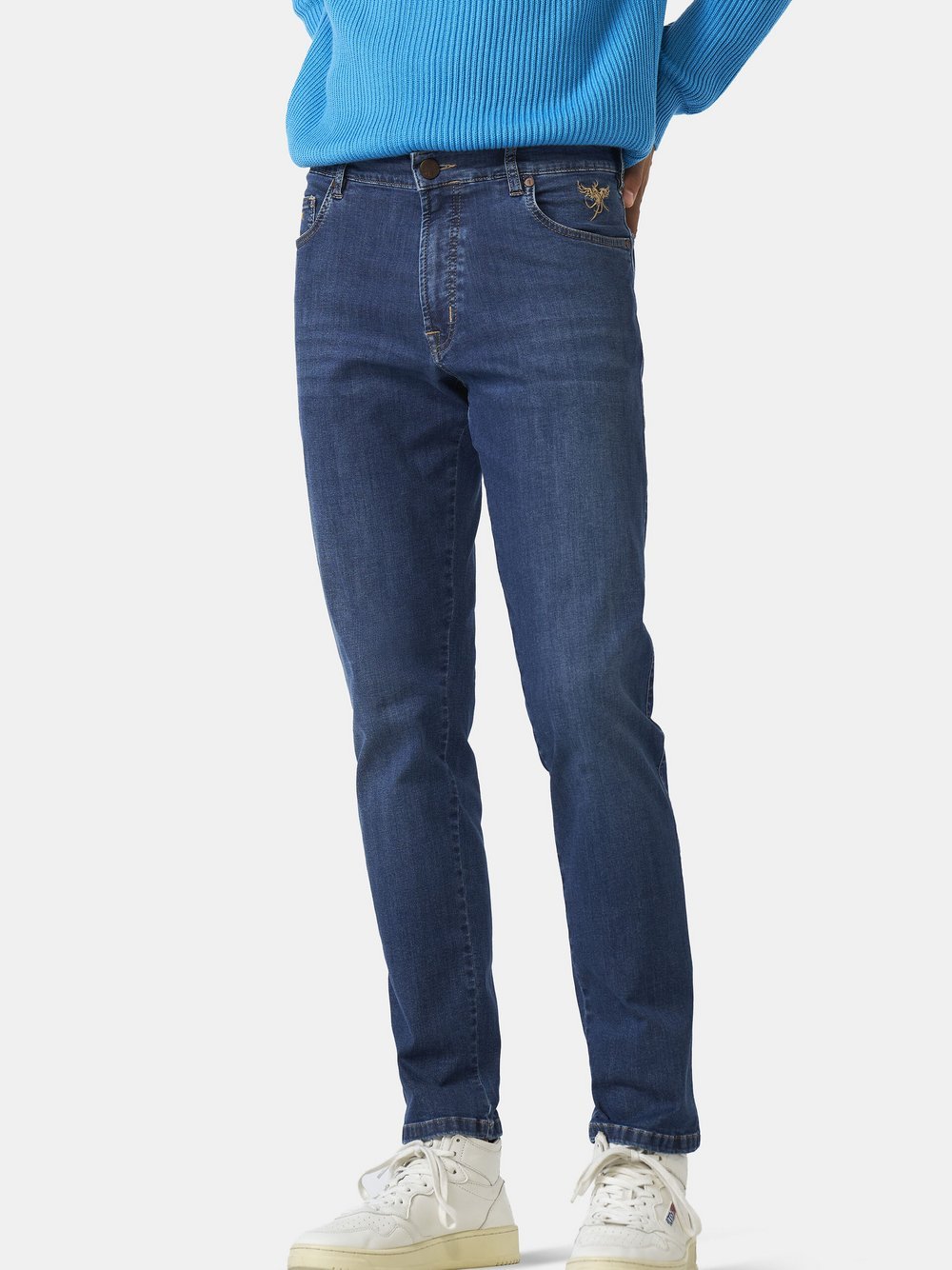 MMX Five Pocket Herren Baumwolle blau, 32-34