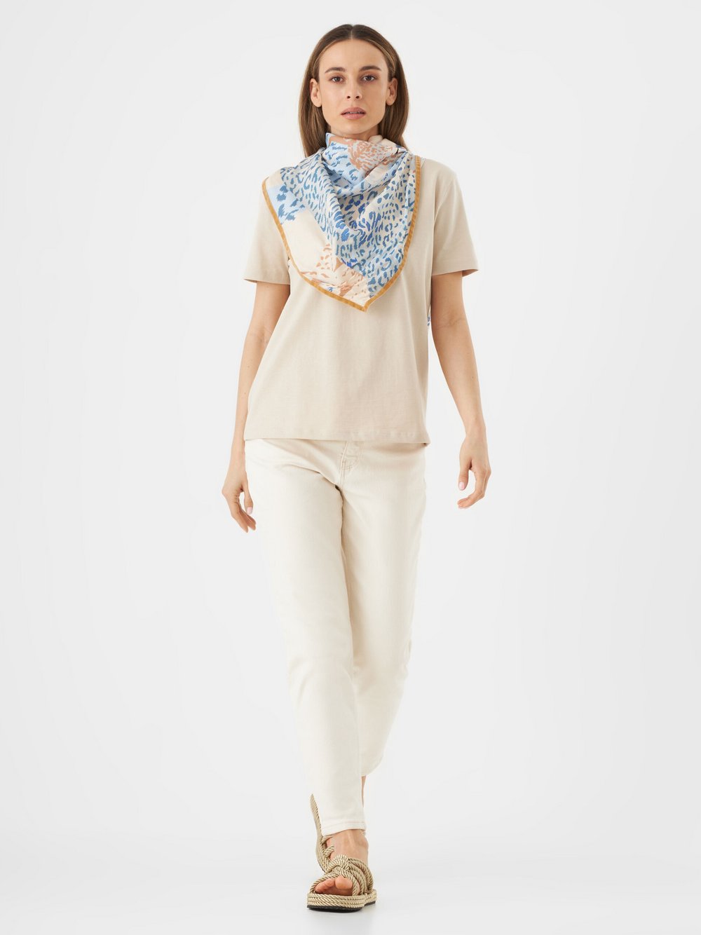 Codello Tuch Damen Modal blau bedruckt, ONE SIZE