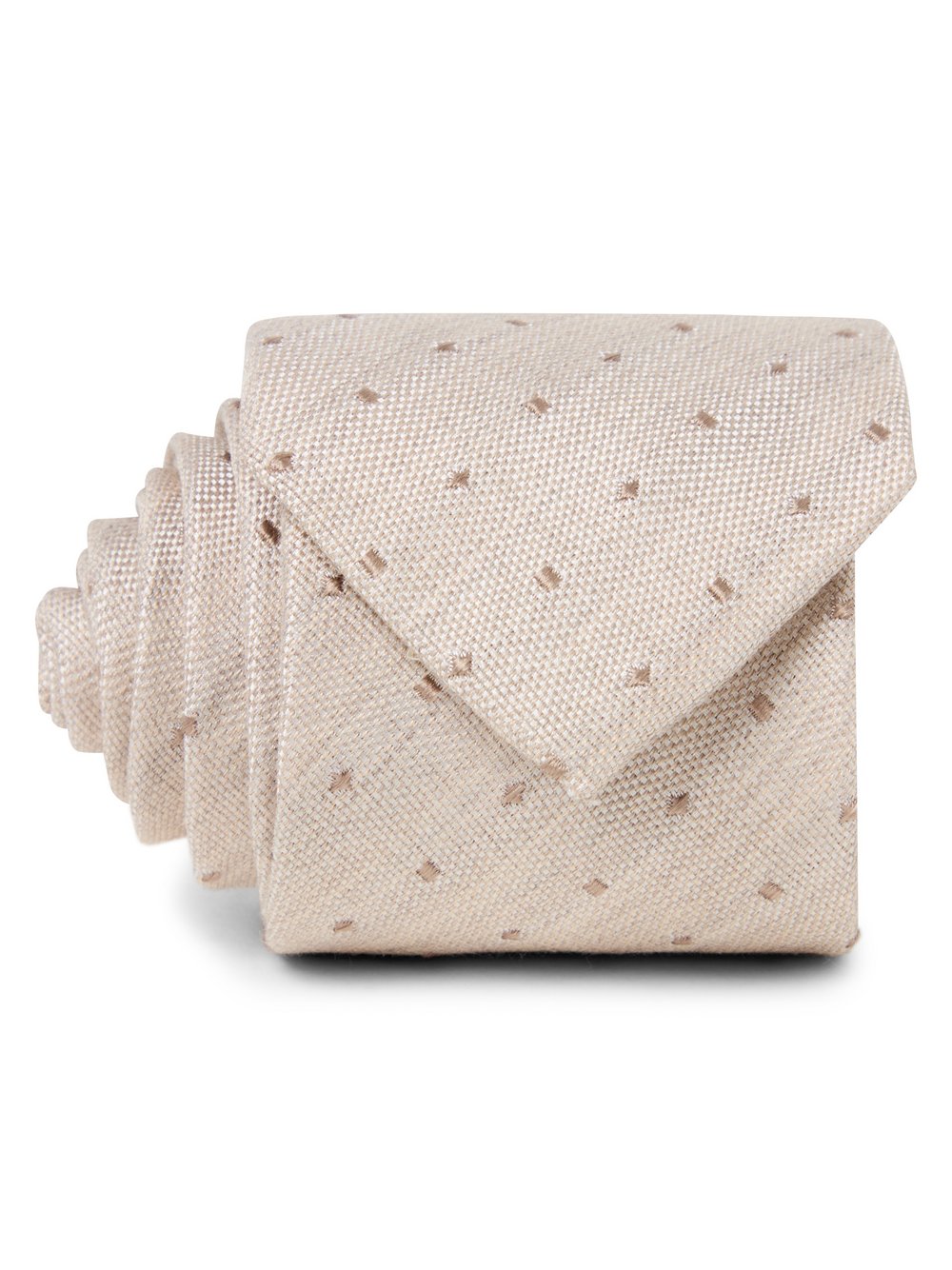 Andrew James Seidenkrawatte Herren beige gepunktet, ONE SIZE