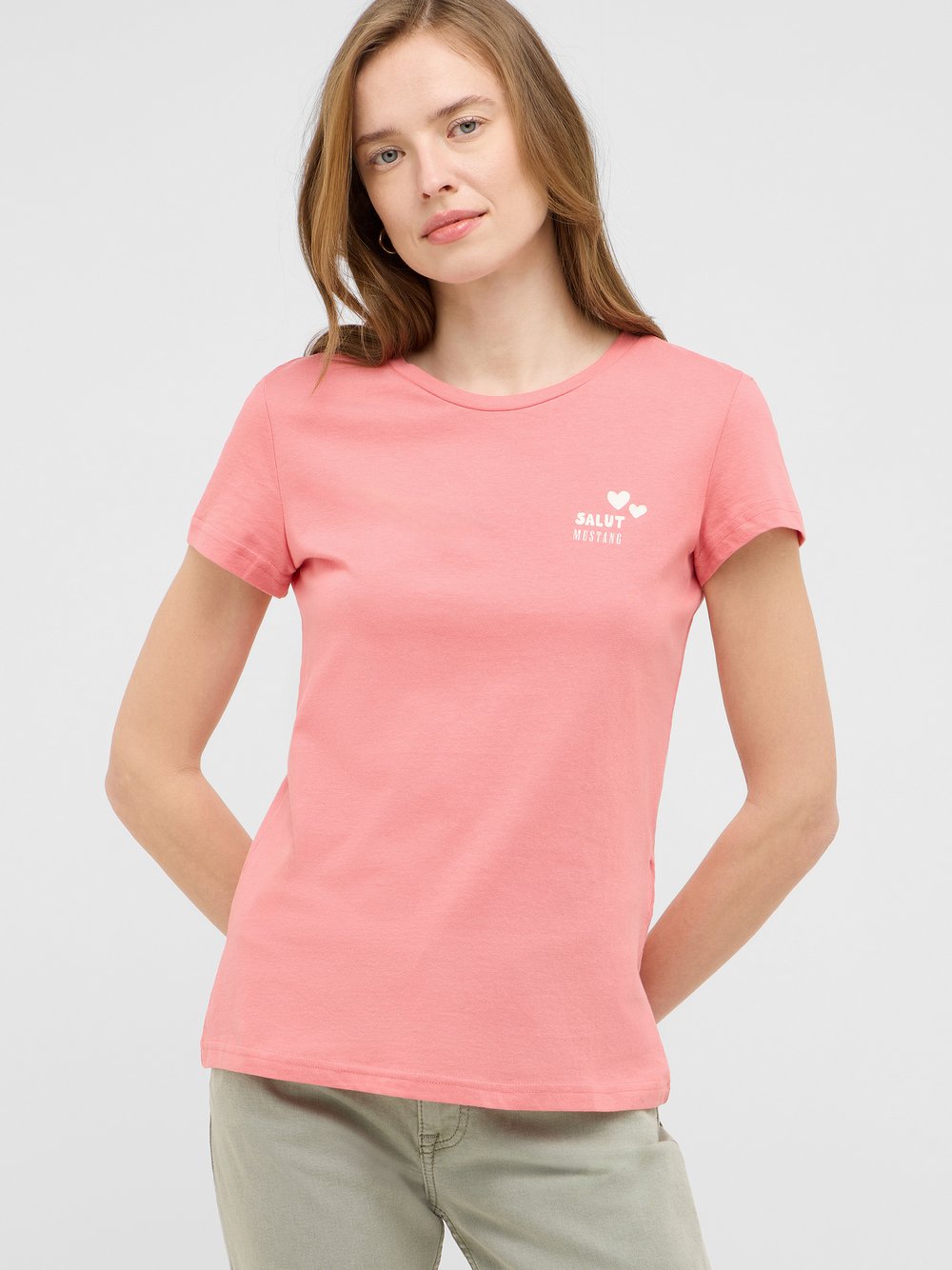 Thumbnail - Mustang T-Shirt Damen Baumwolle rosa, M