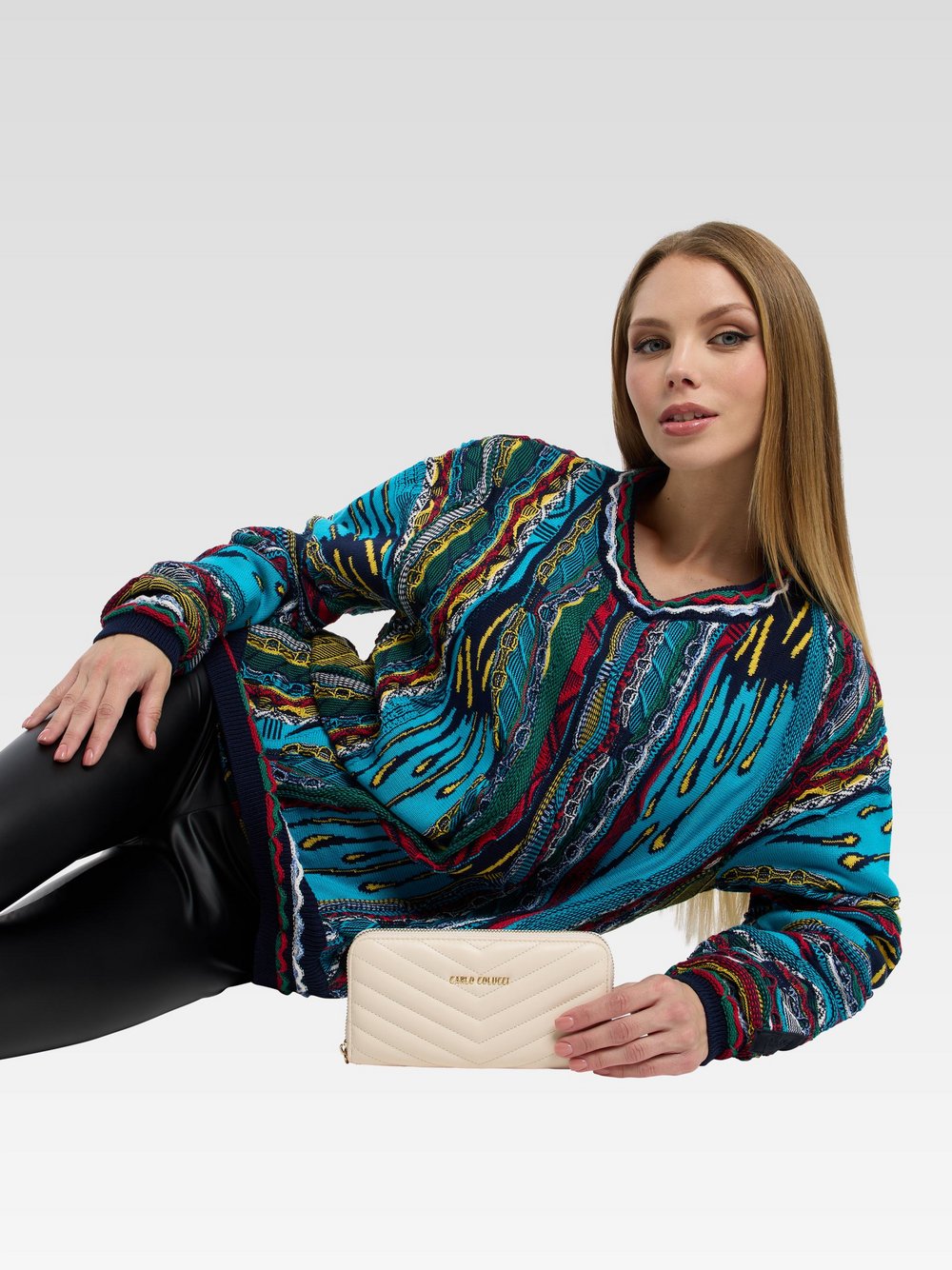 Thumbnail - Carlo Colucci Geldbörse  Damen beige gemustert, ONE SIZE