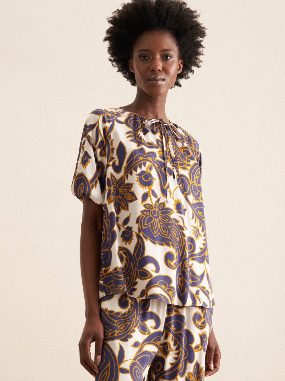 Thumbnail - Seidensticker Shirtbluse Damen Viskose blau gemustert, 40