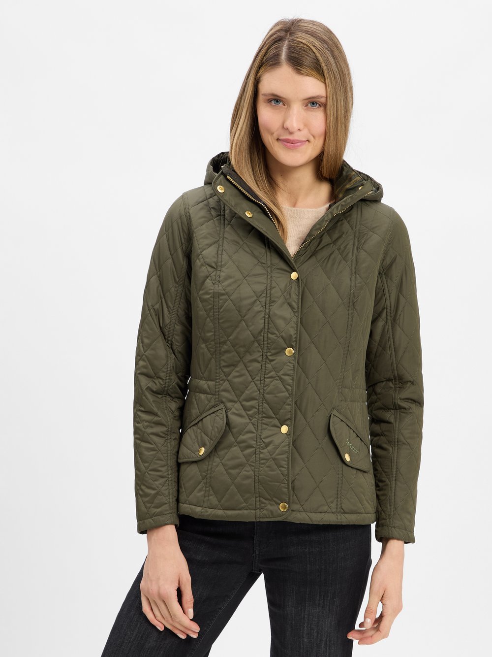 Thumbnail - Barbour Steppjacke Damen grün, 40